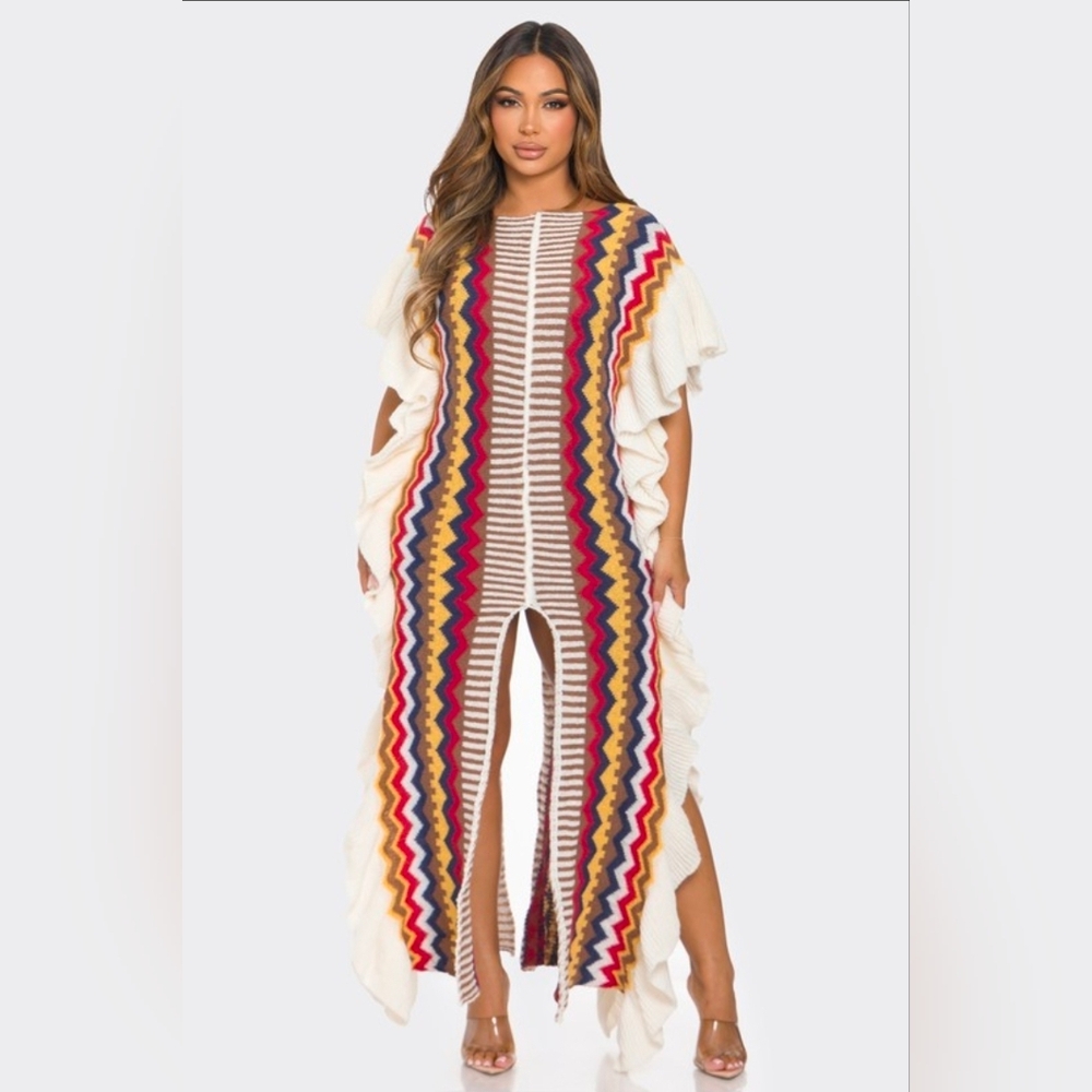 NEW!!! Ruffle Kimono Sweater Dress, NWT